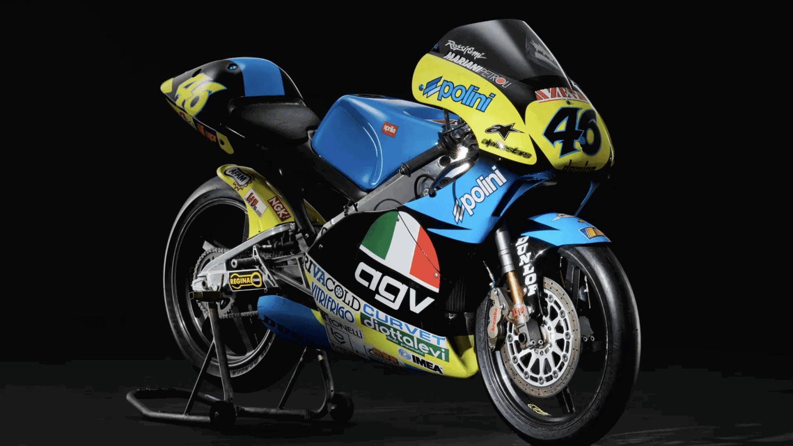 Valentino Rossi’s race-winning MotoGP Aprilia RS125R