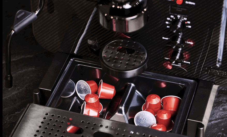 Coffee capsules in the new Barista M3 machine. Credit: Ducati.