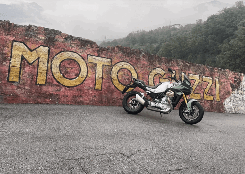 2023 Moto Guzzi V100 Mandello on a press launch.