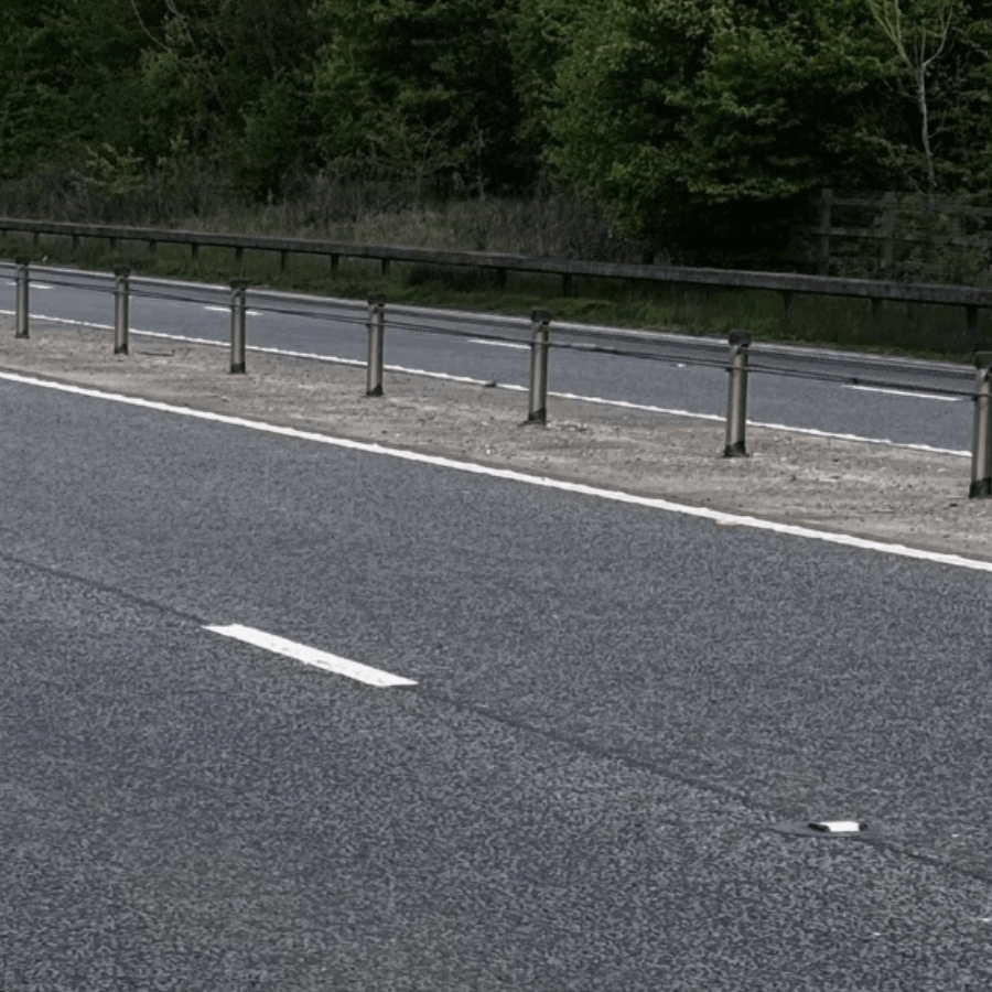 A cable barrier on a British road. Credit: IAM Roadsmart.