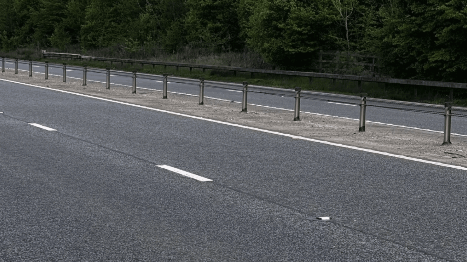 A cable barrier on a British road. Credit: IAM Roadsmart. 