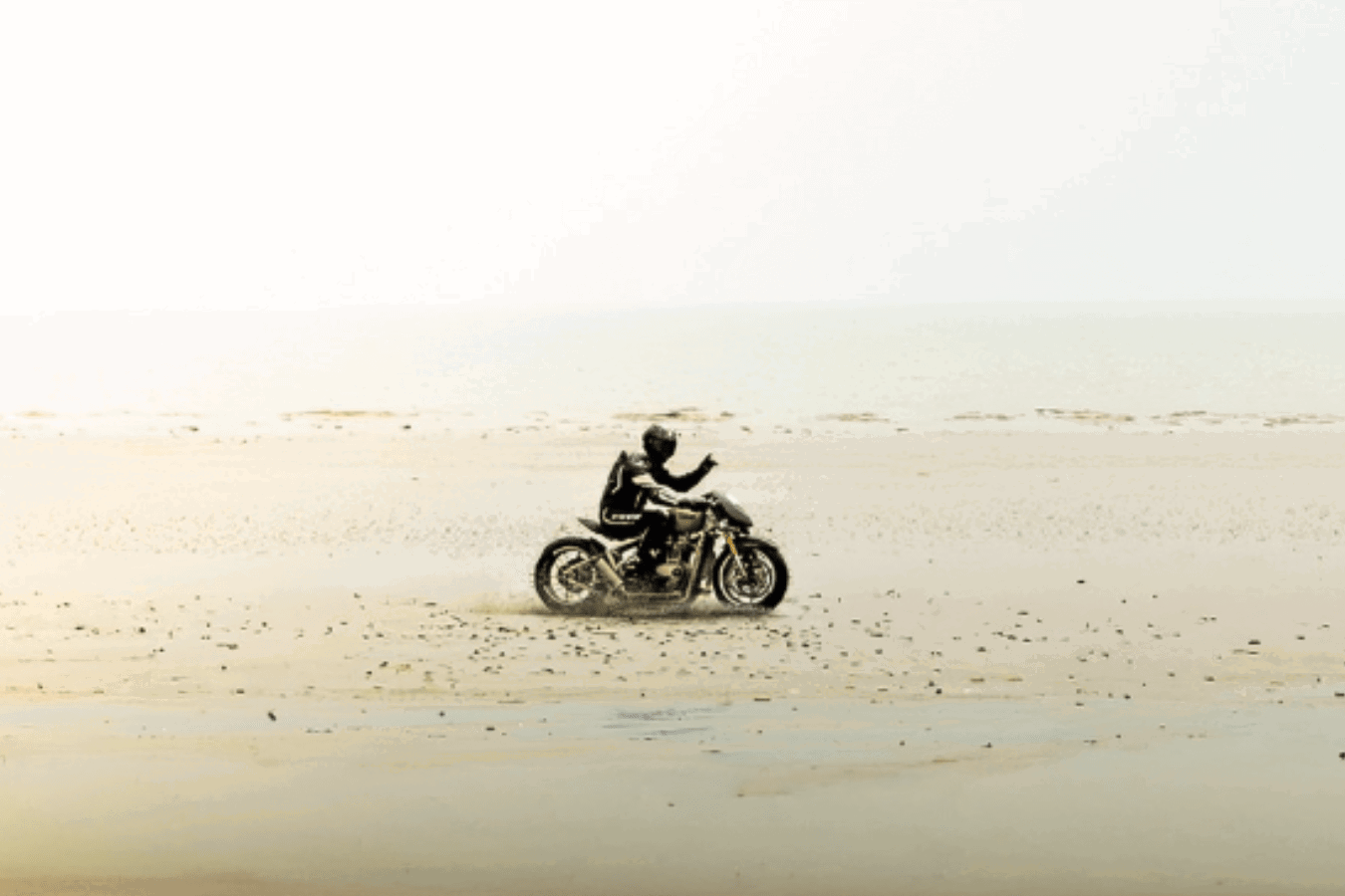 Triumph Land Speed Bobber in action. Credit: Thornton Hundred Motorcycles.