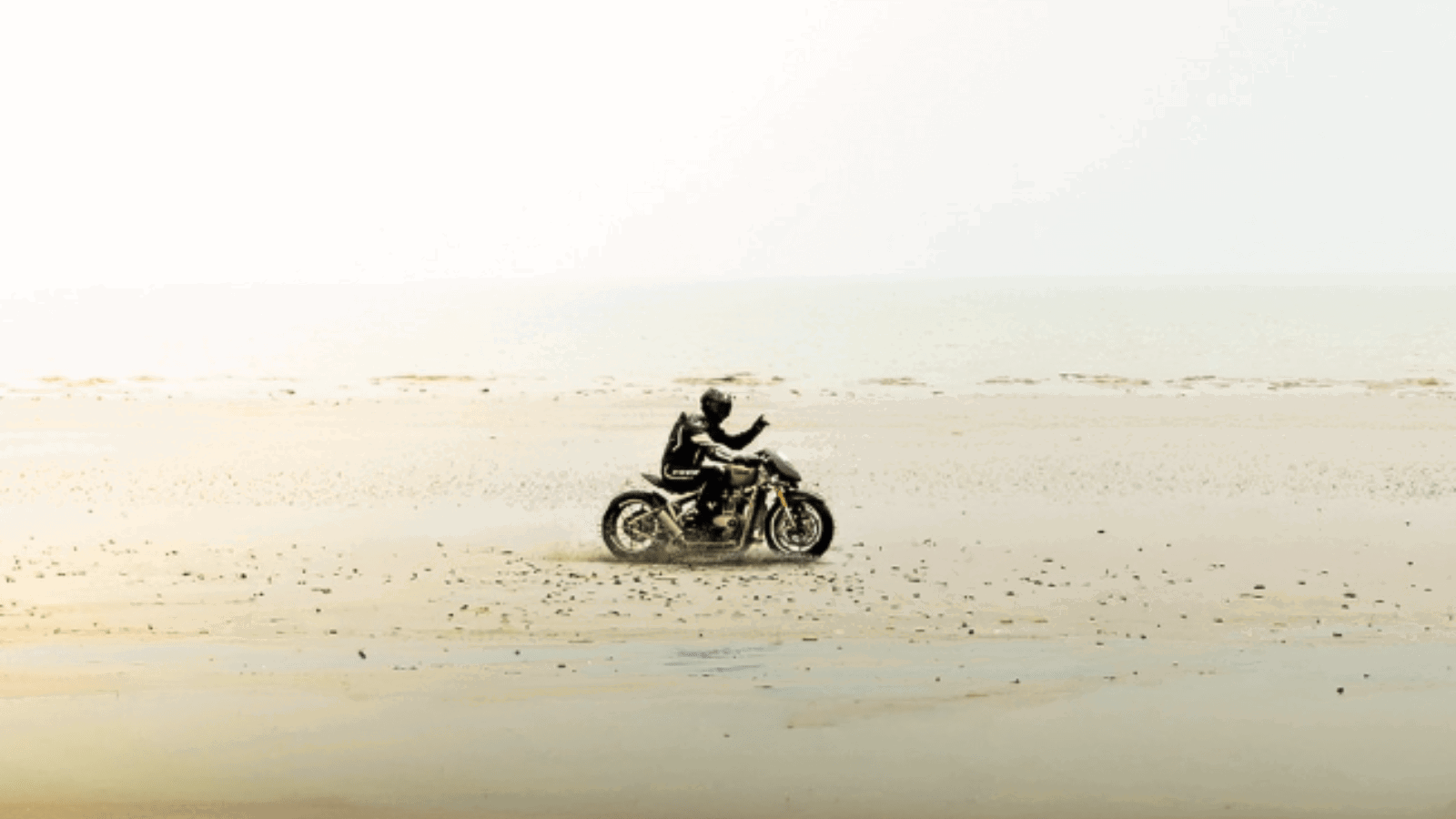 Triumph Land Speed Bobber in action. Credit: Thornton Hundred Motorcycles.