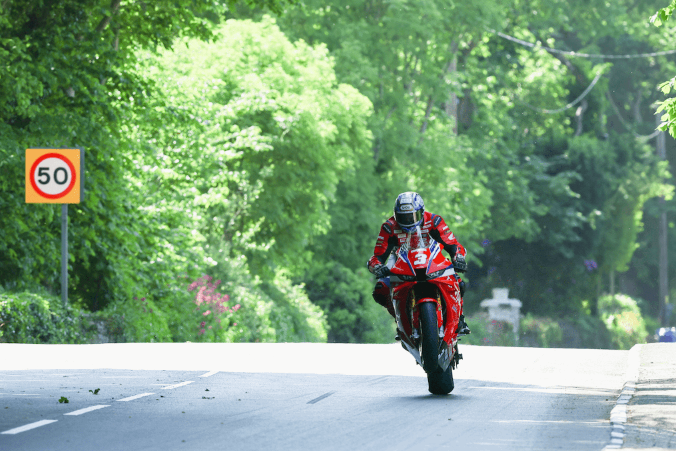 Dean Harrison riding a Honda CBR1000RR-R at the 2026 Isle of Man TT.
