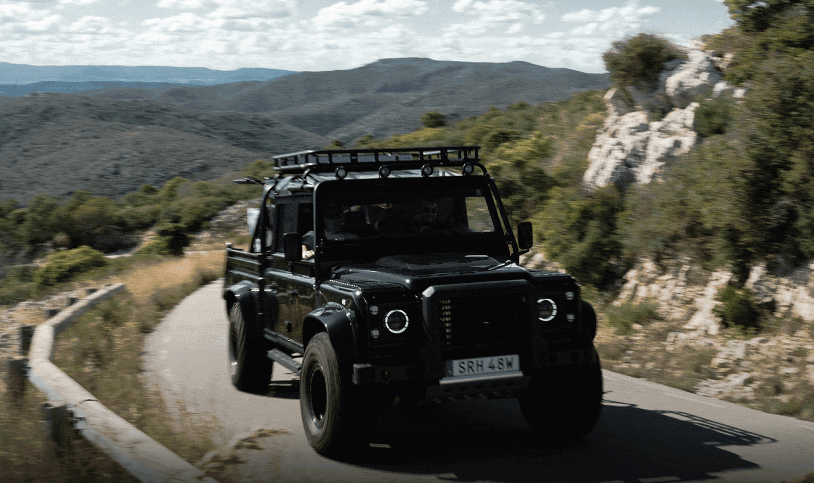 Stark Future is auctioning off a full EV Land Rover Defender