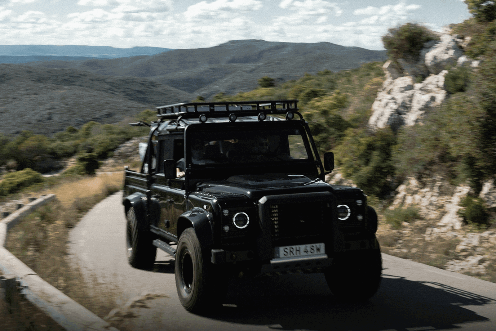 Stark Future is auctioning off a full EV Land Rover Defender