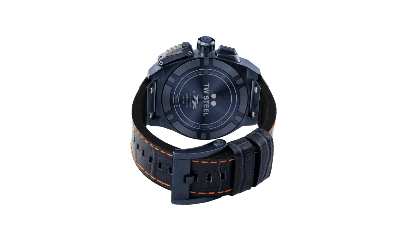 The back of the watch features the 'TT' logo