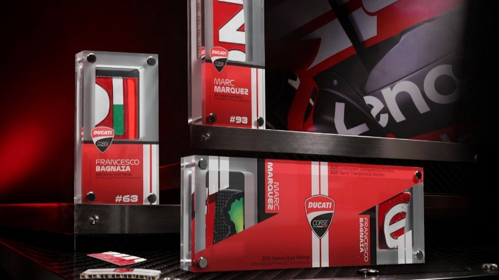 Some of the officially licensed Ducati MotoGP memorabilia