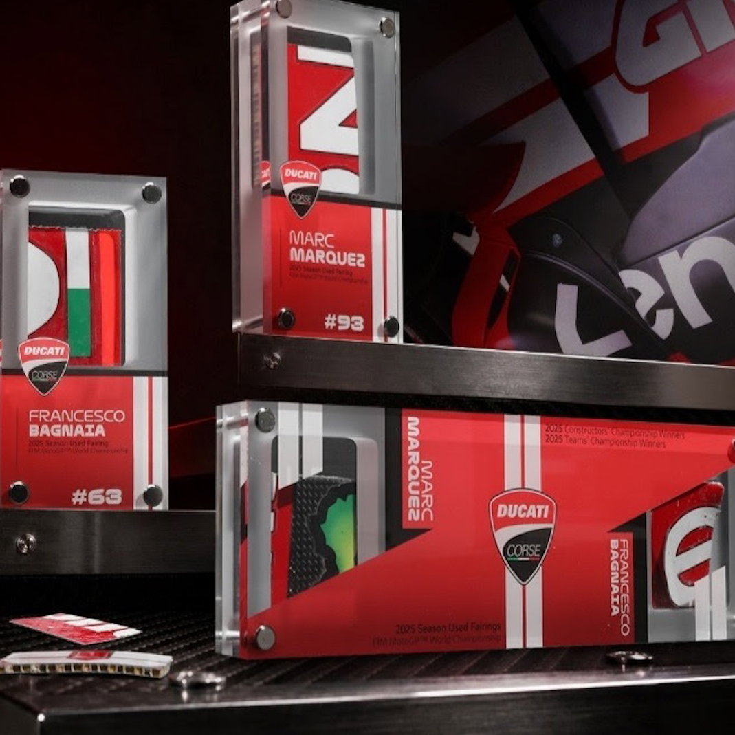Some of the officially licensed Ducati MotoGP memorabilia