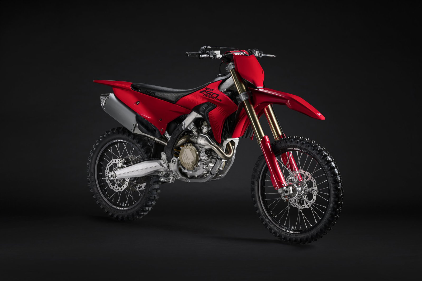 Static shot of the Ducati Desmo250 MX