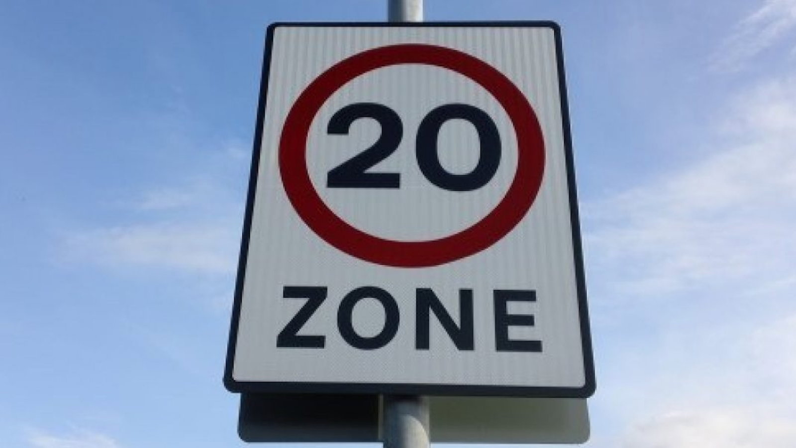 A 20mph speed limit sign