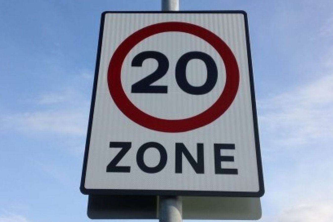 A 20mph speed limit sign