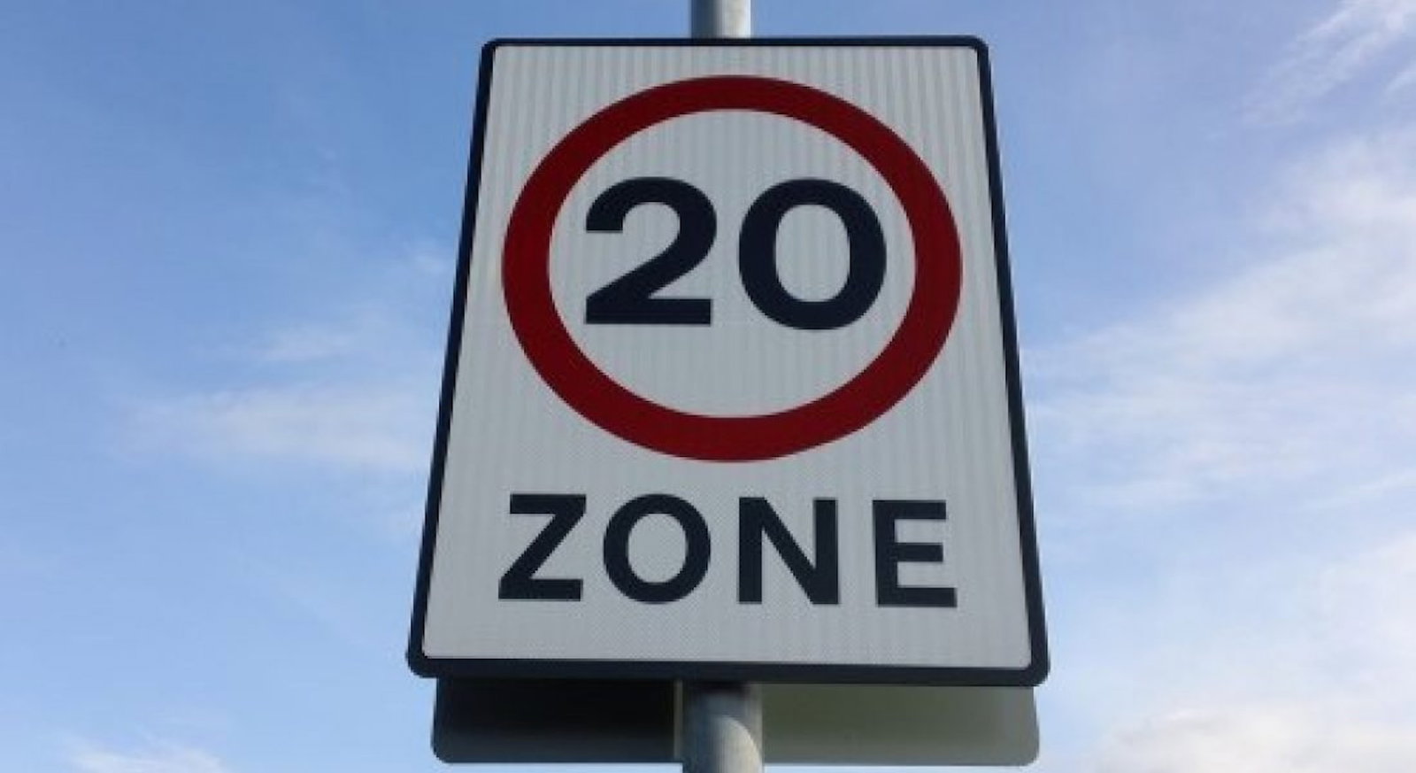 A 20mph speed limit sign