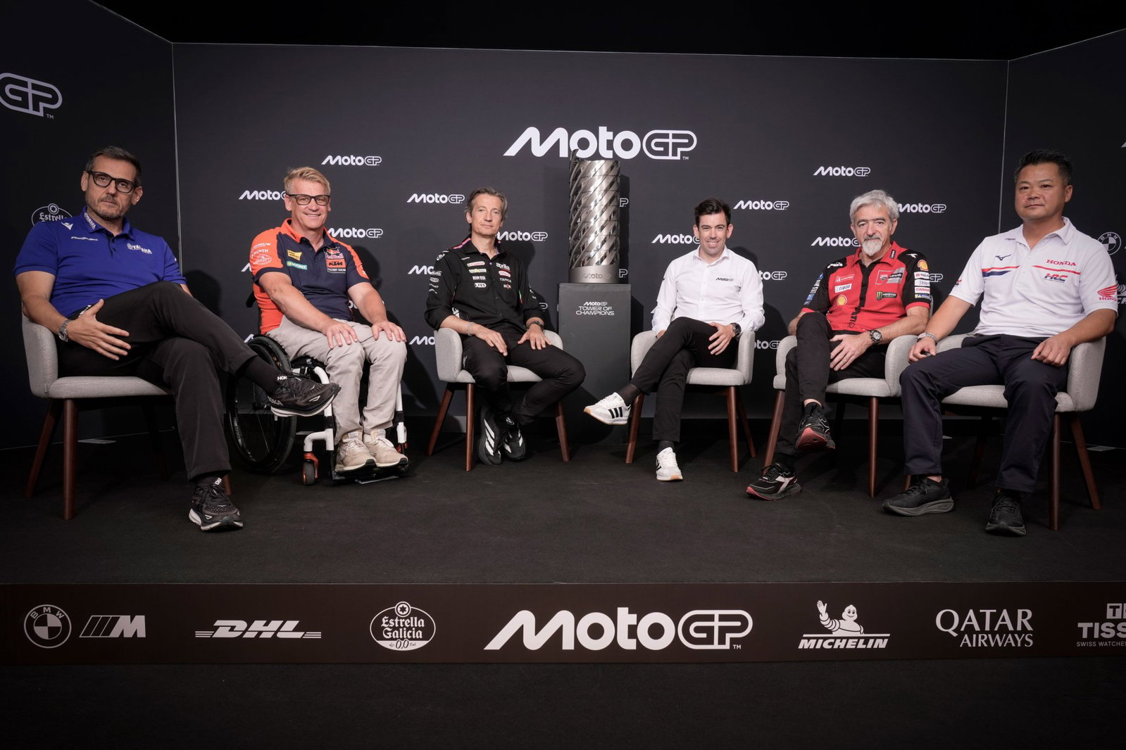 Representatives from each MotoGP manufacturer.