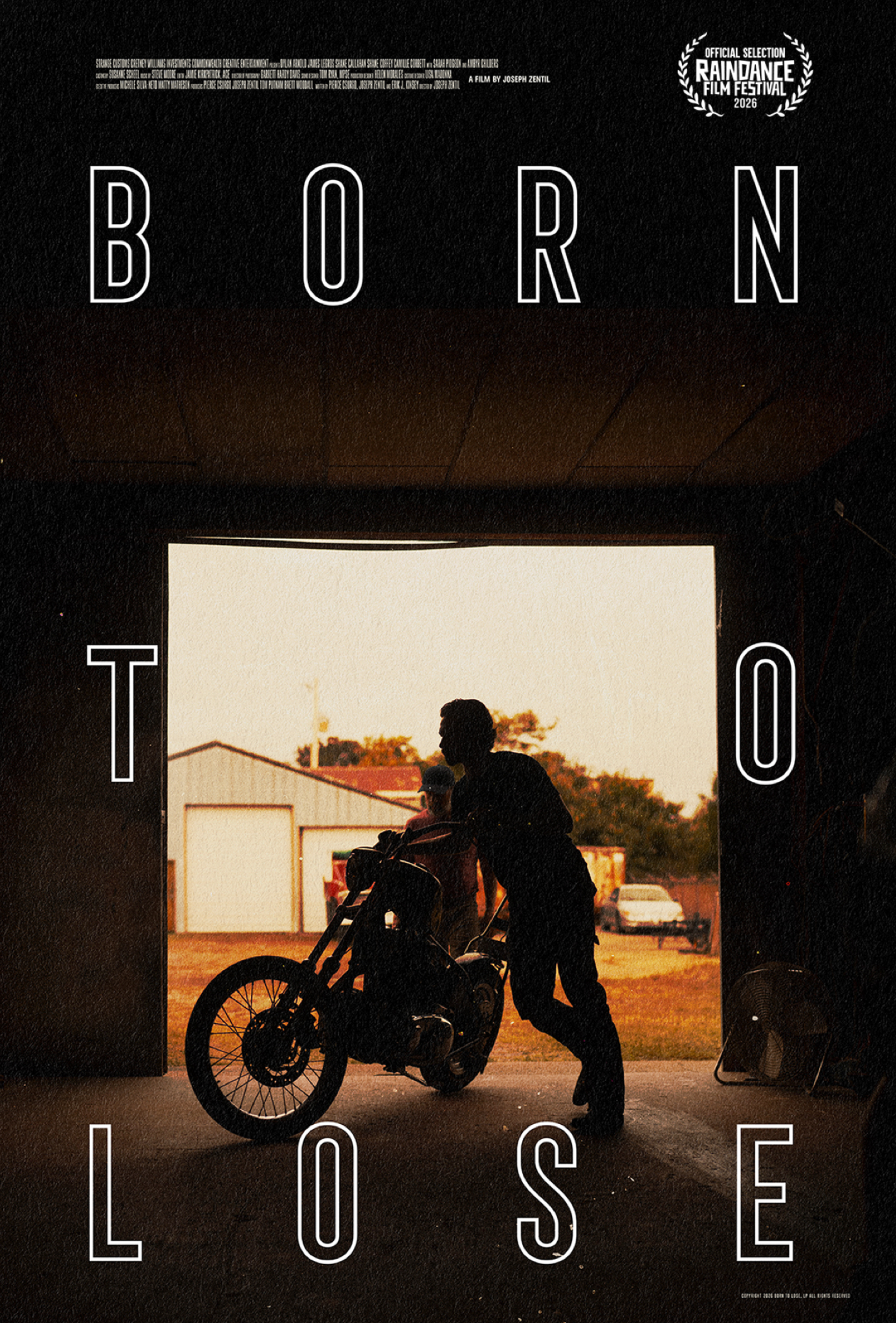 A screen poster for the film 'Born to Lose'