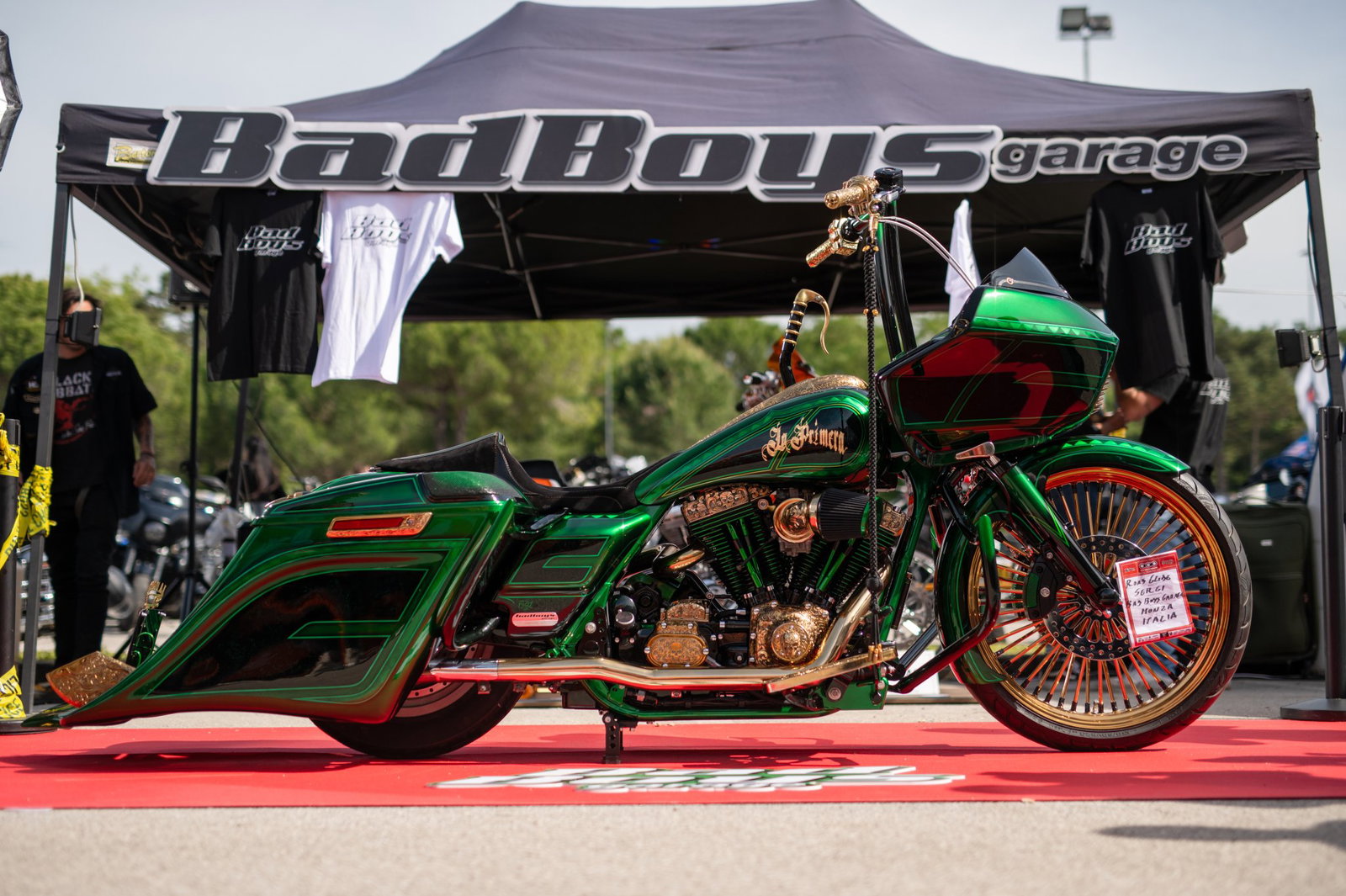 A custom build Harley-Davidson at Bike Fest.