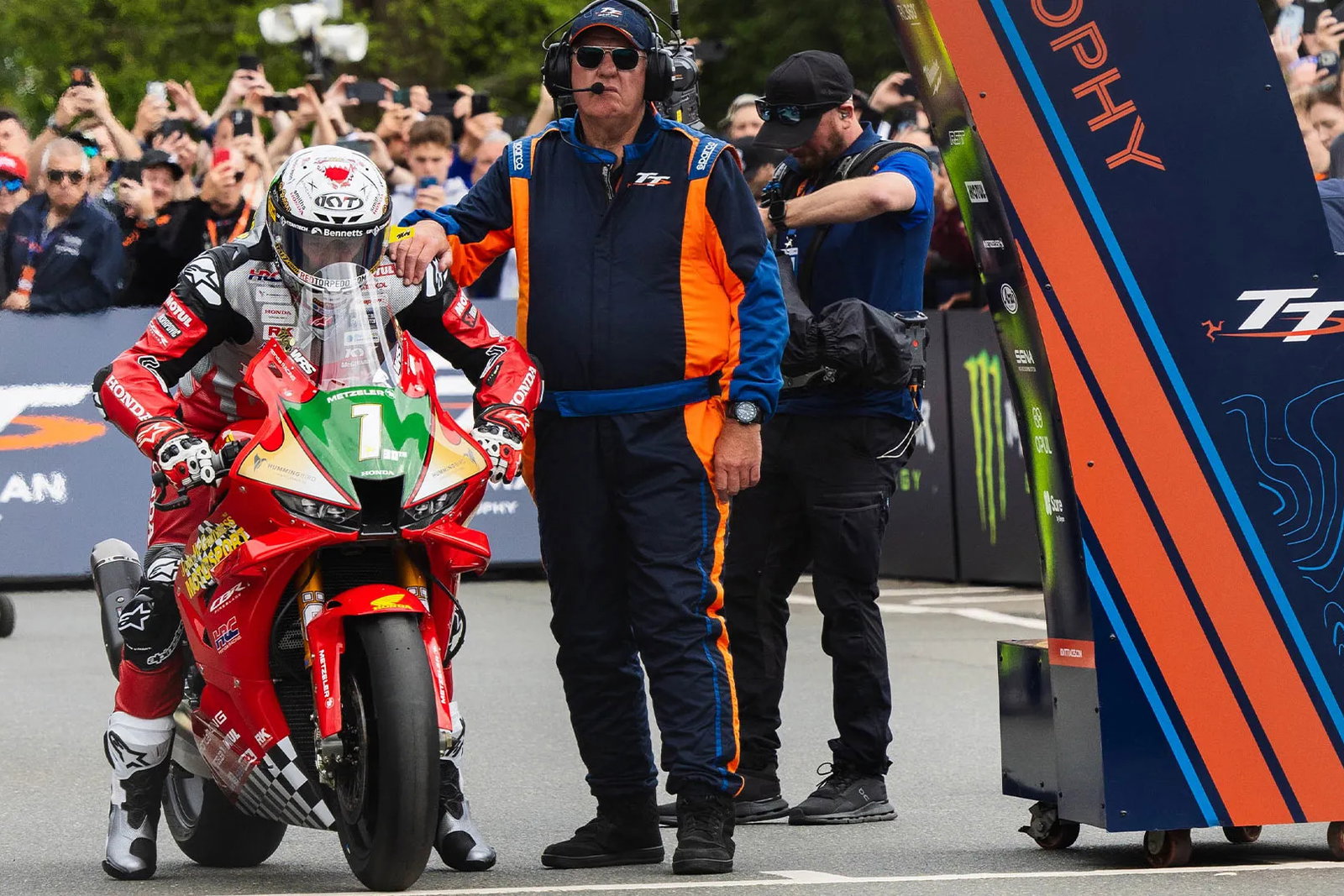 John McGuinness at the TT start line. Credit: Isle of Man TT.