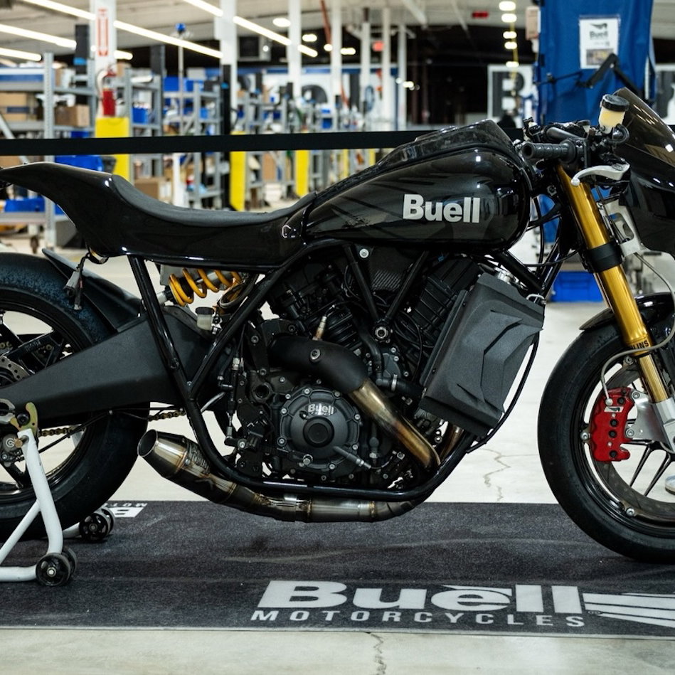 A Buell Super Cruiser cafe racer