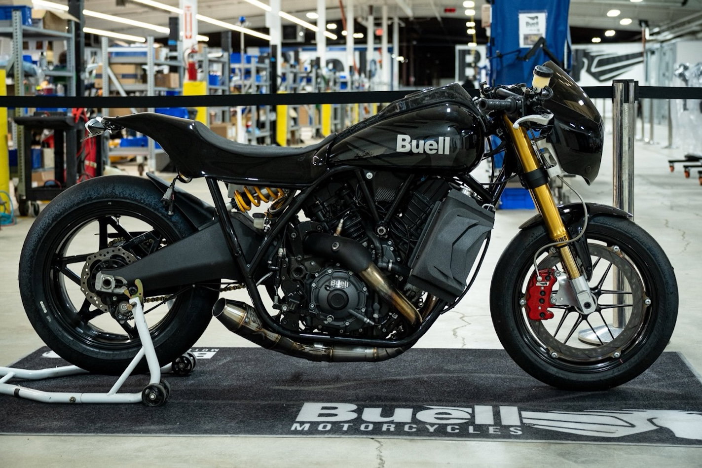 A Buell Super Cruiser cafe racer