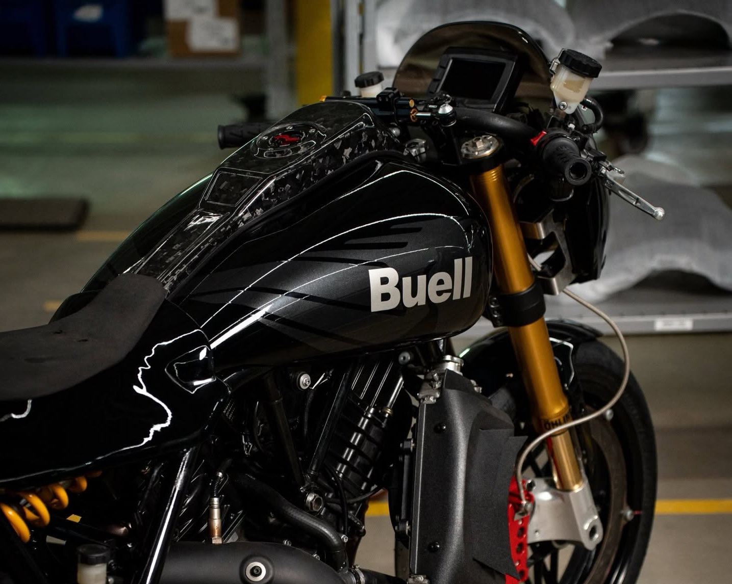 A Buell Super Cruiser cafe racer