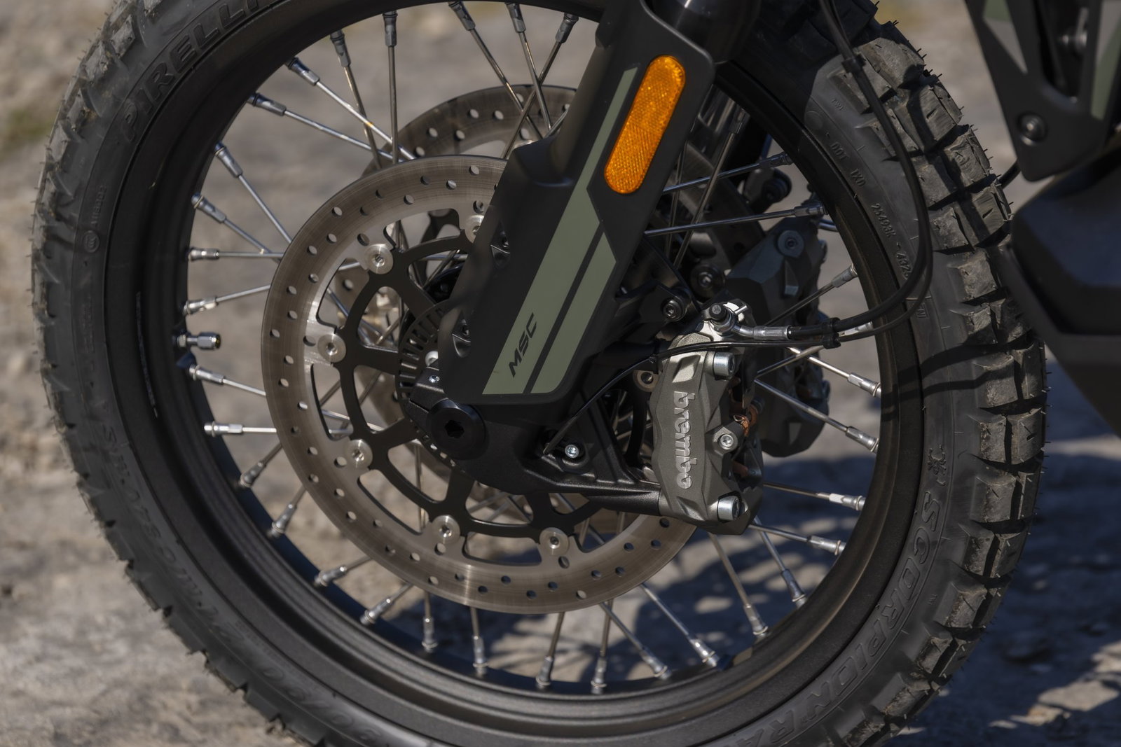 Brembo brakes on the CFMoto 1000MT-X