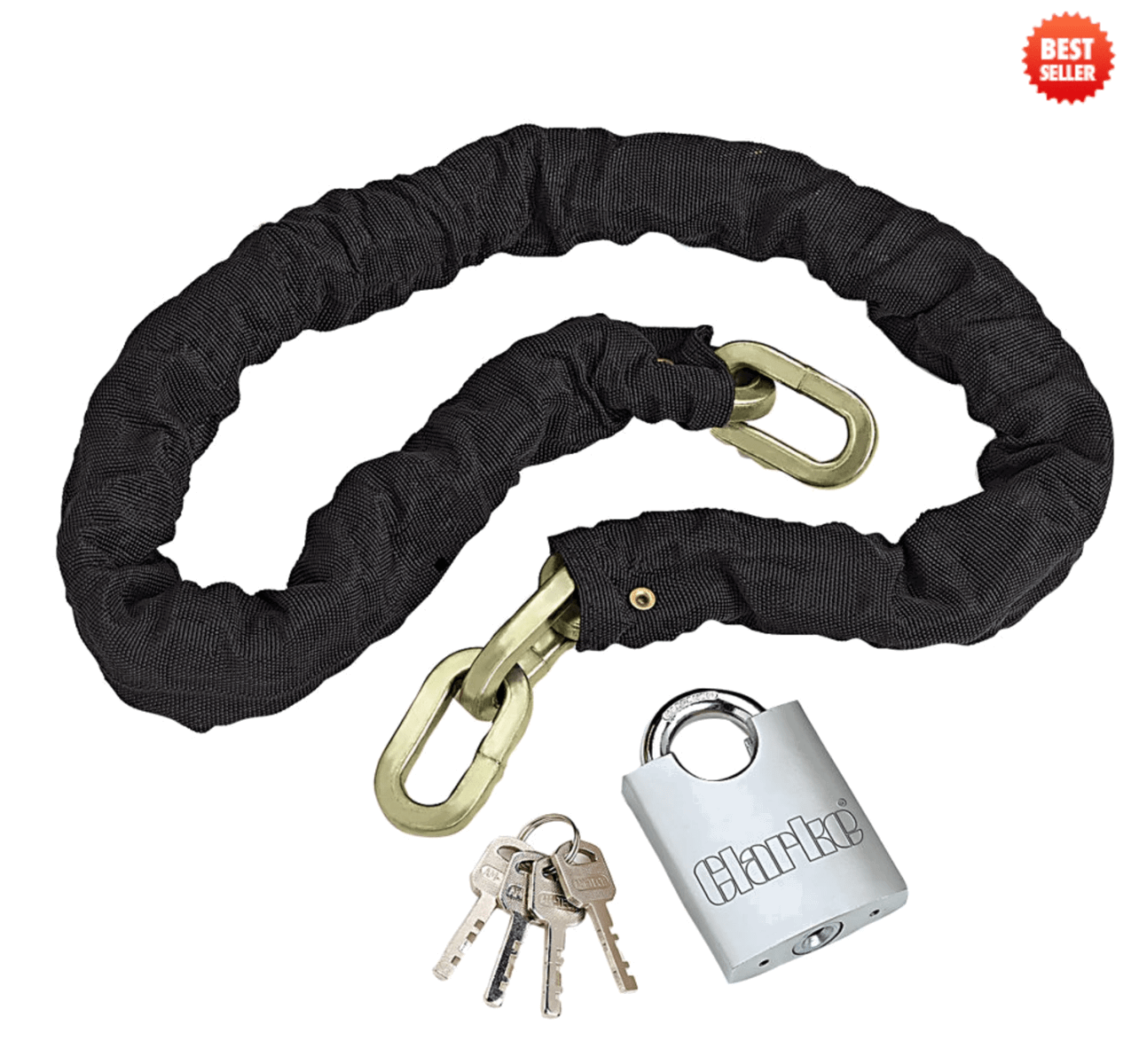 Clarke Heavy Duty lock and chain. 