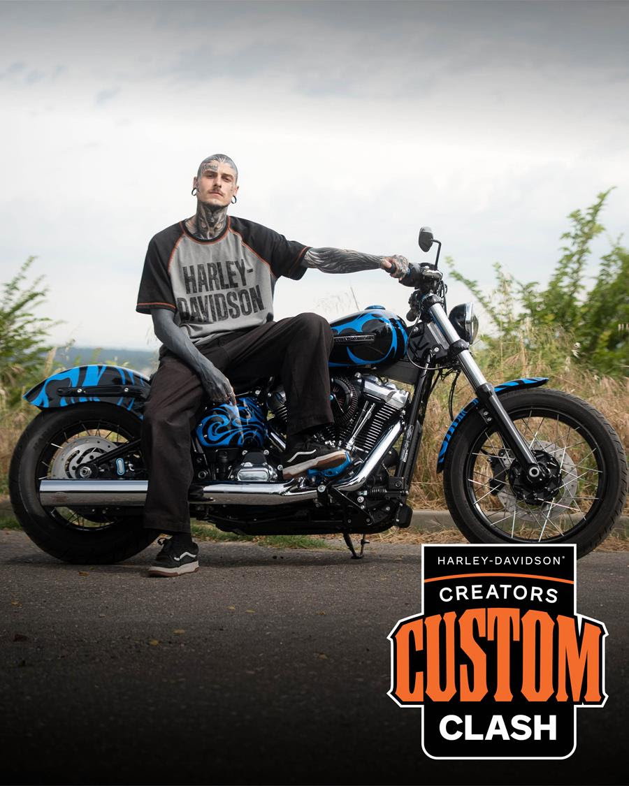 A custom Harley-Davidson
