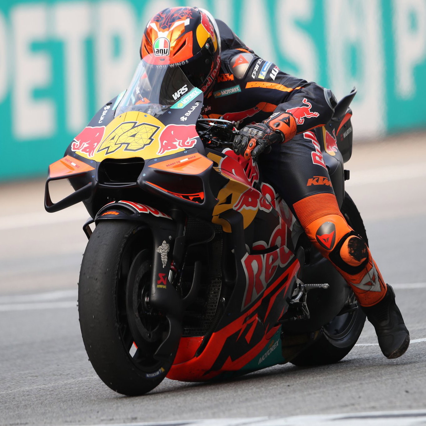 Pol Espargaro riding a KTM RC16 at Sepang. Credit: Gold and Goose.