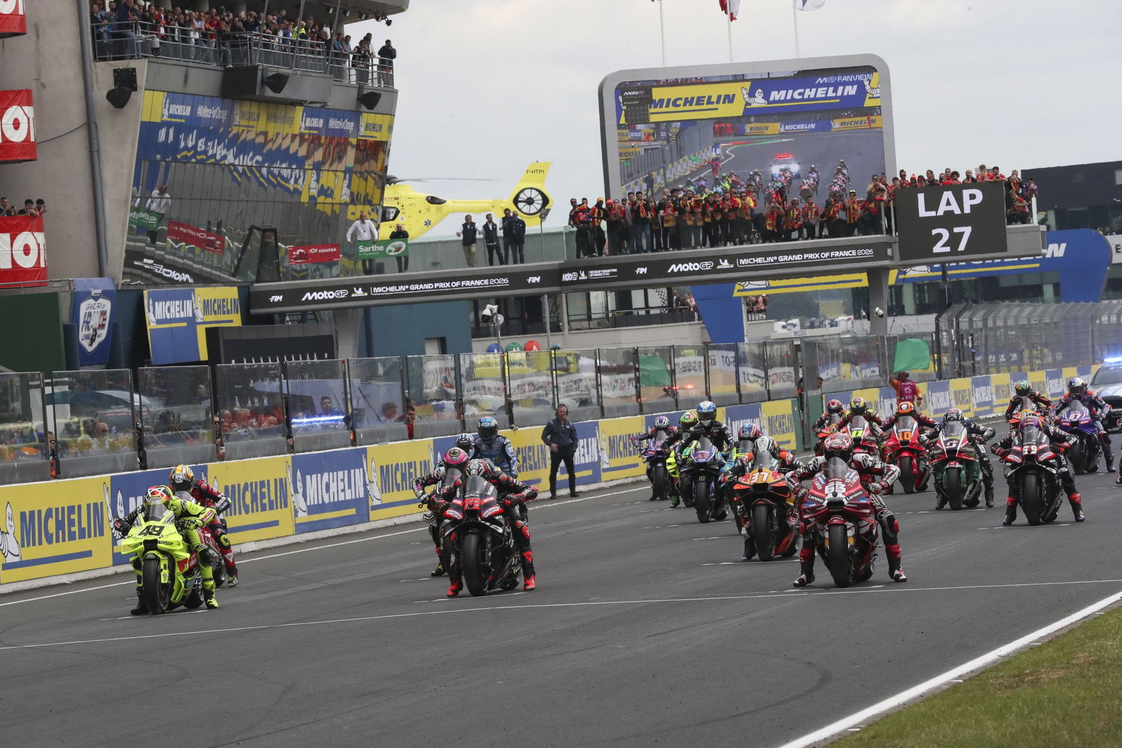 MotoGP start at the 2026 French GP. Credit: Gold and Goose.