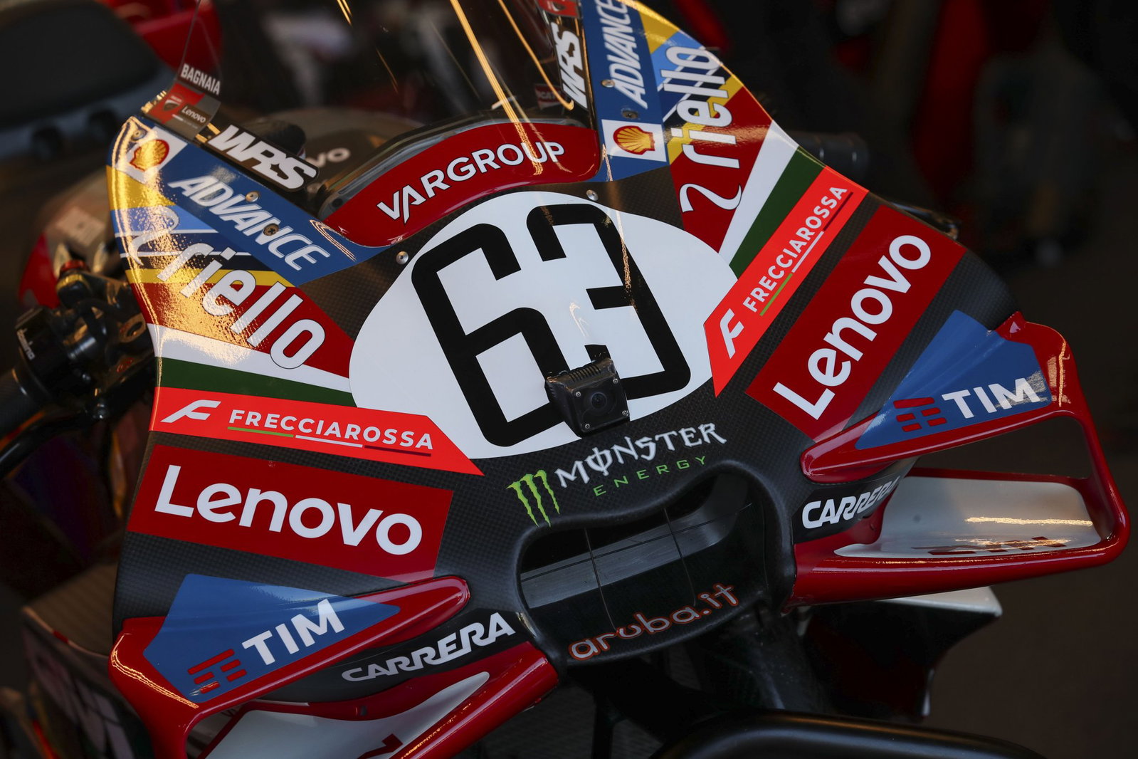 Francesco Bagnaia's Ducati MotoGP bike.