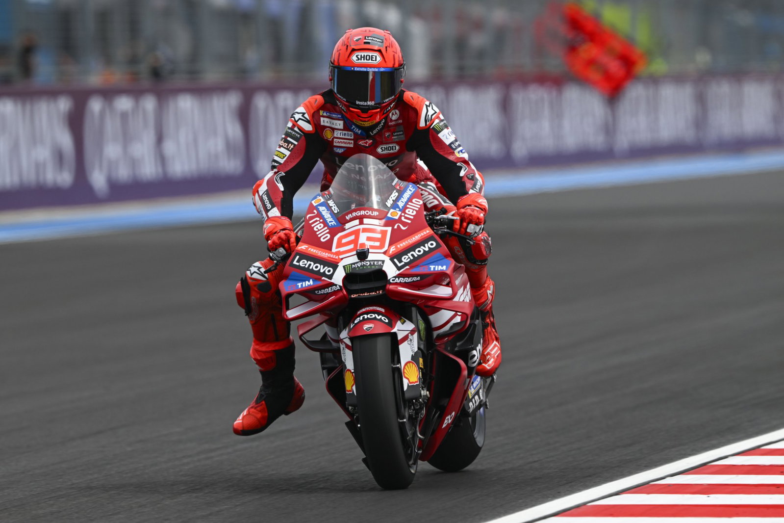 Marc Marquez riding his factory Ducati MotoGP bike. Credit: Gold and Goose.