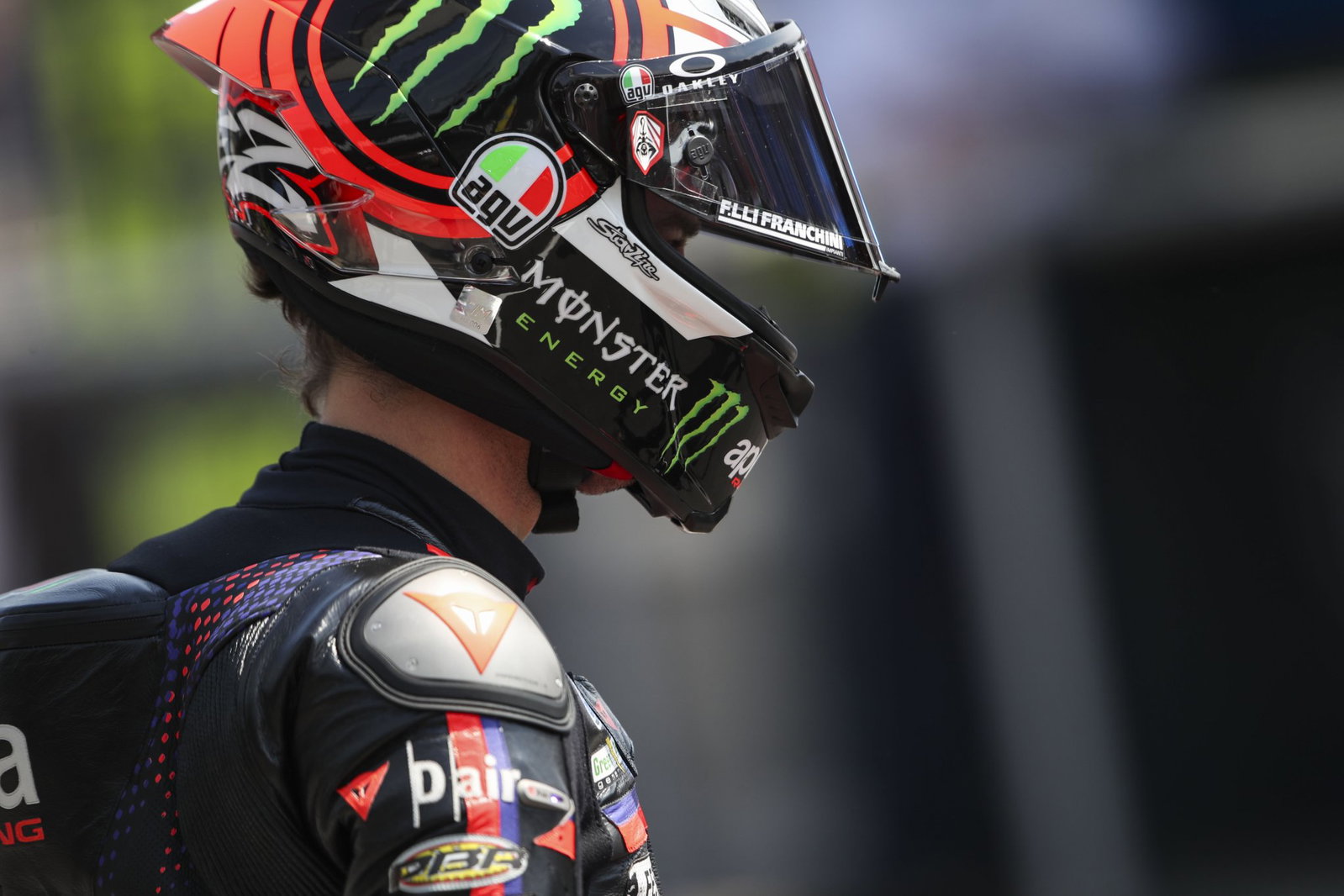 Marco Bezzecchi after his sprint fall in Brno. Credit: Gold and Goose.