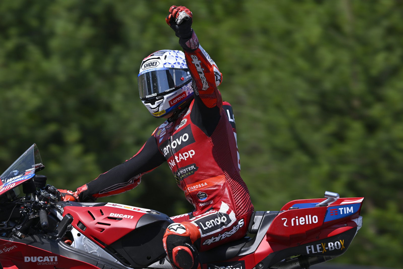 Marc Marquez winning at the Czech GP. Credit: Gold and Goose.