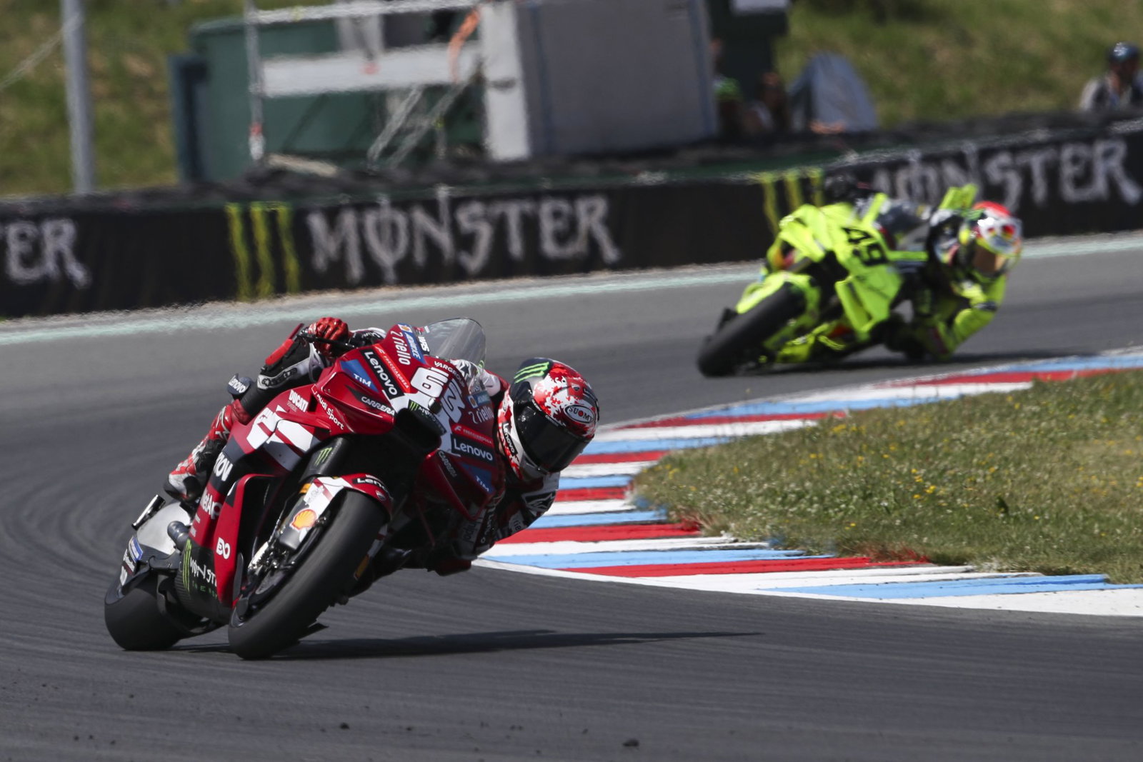 Francesco Bagnaia racing at Brno. Credit: Gold and Goose.