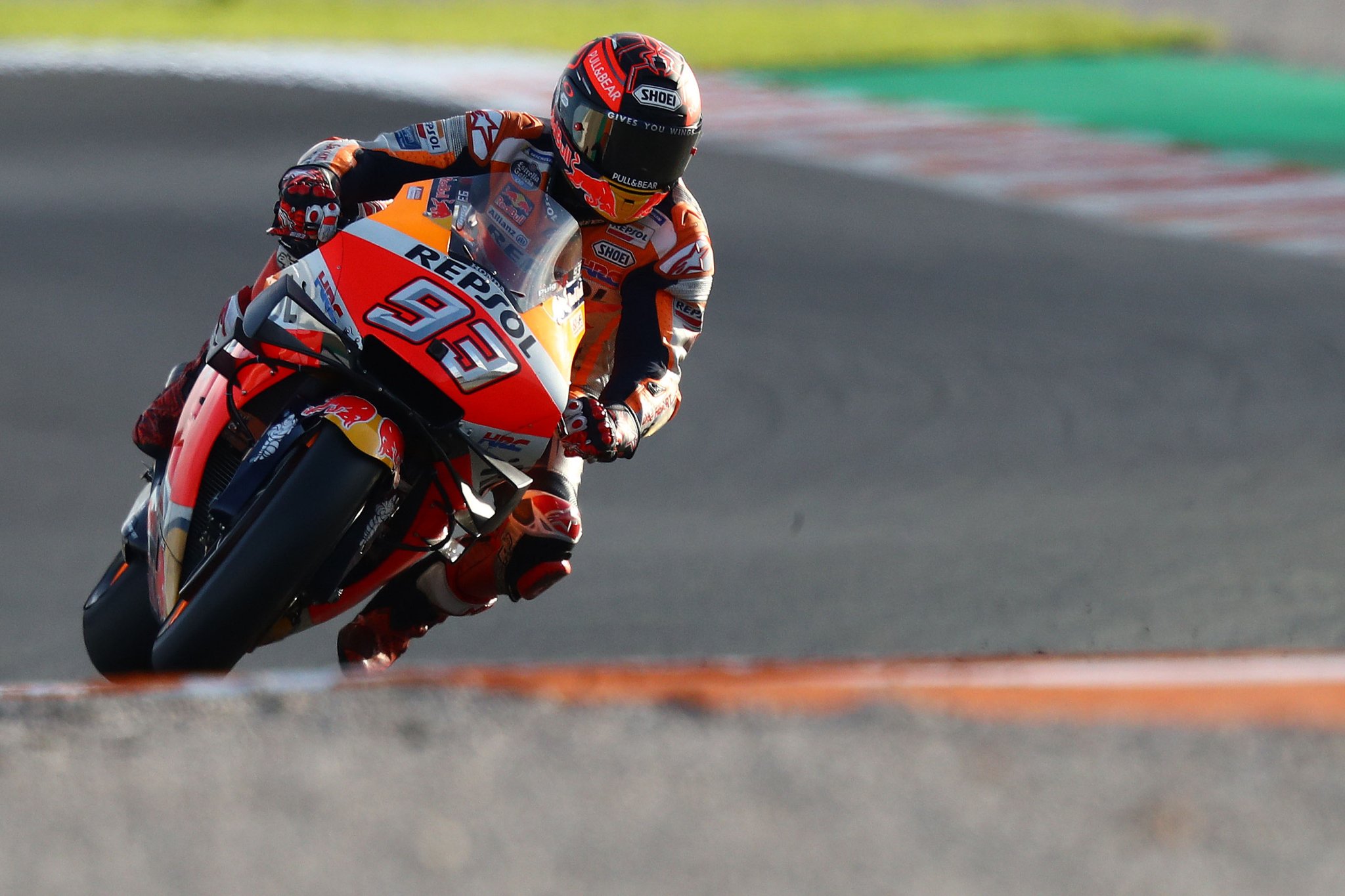 Marc Marquez riding a Honda MotoGP bike in 2019. Credit: Gold and Goose.