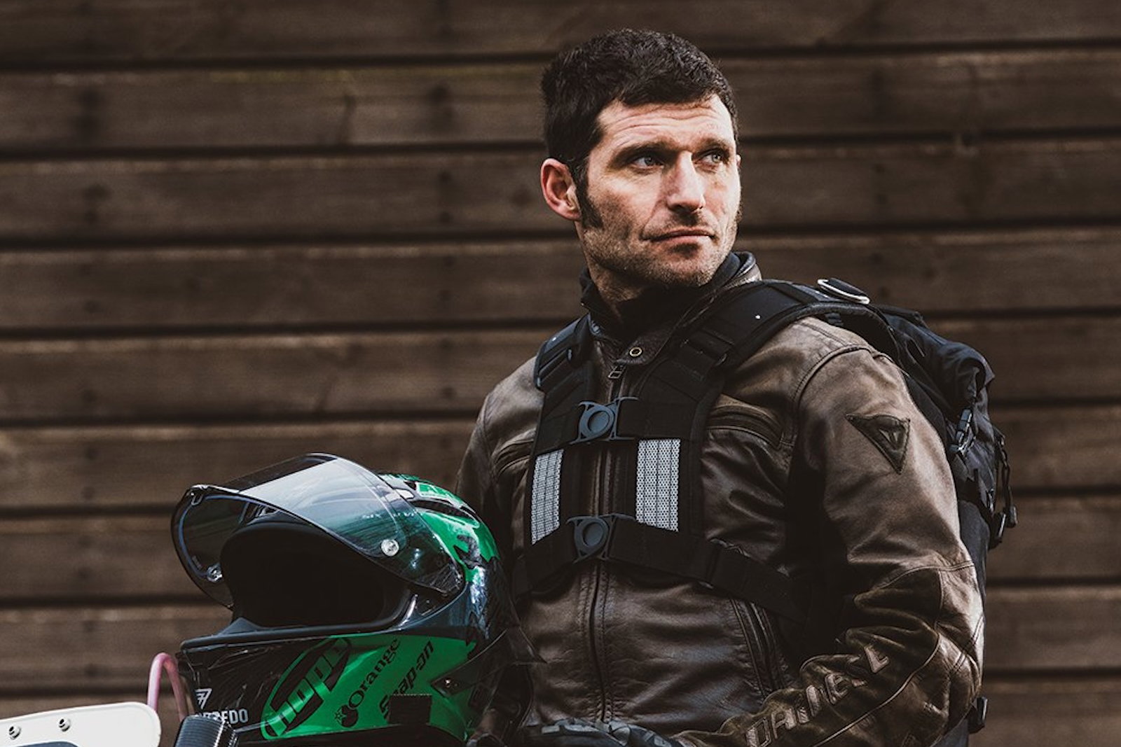 Guy Martin wearing his Kriega backpack