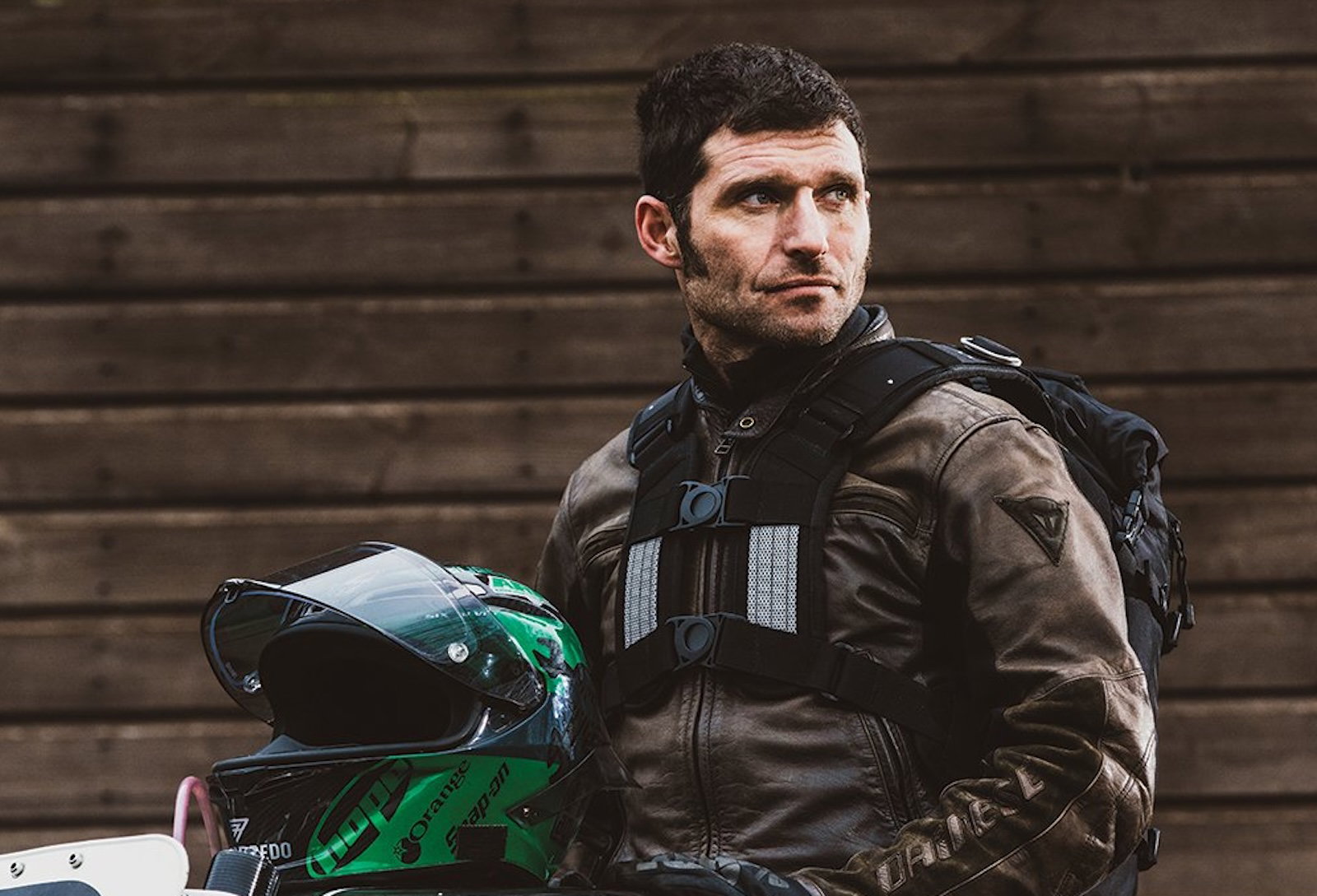 Guy Martin wearing his Kriega backpack