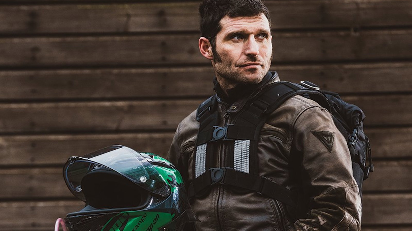Guy Martin wearing his Kriega backpack