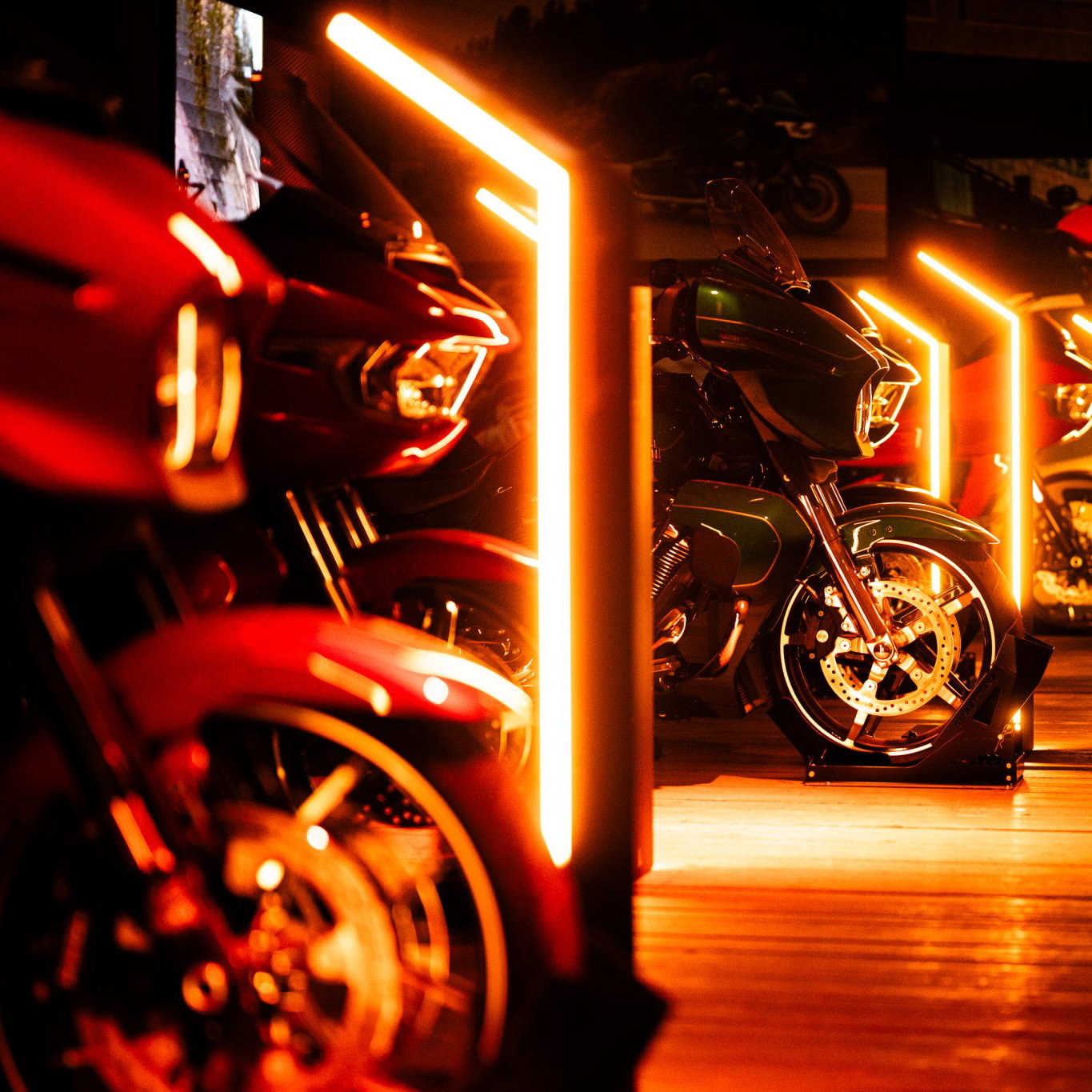 Harley-Davidson motorcycles.