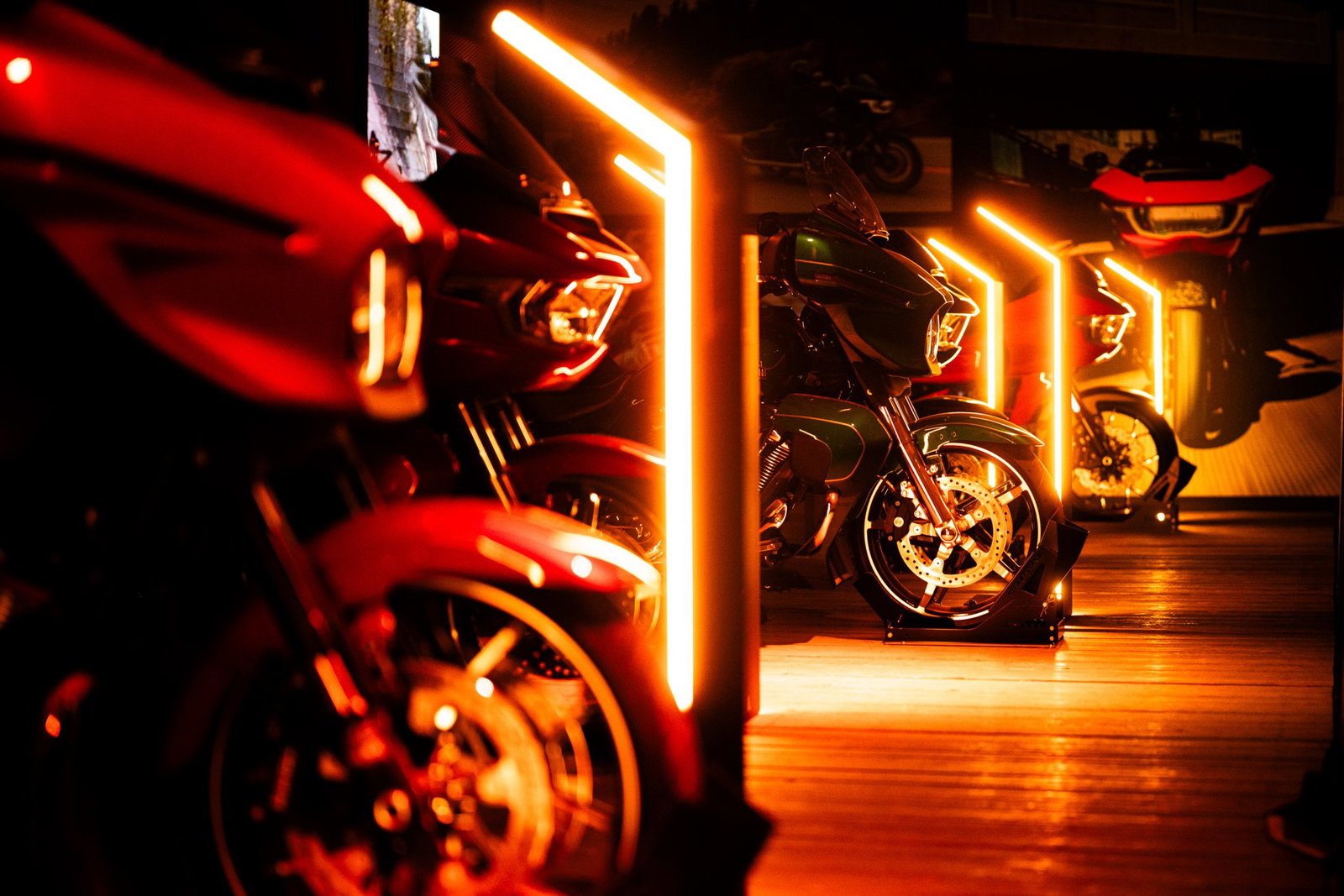 Harley-Davidson motorcycles.