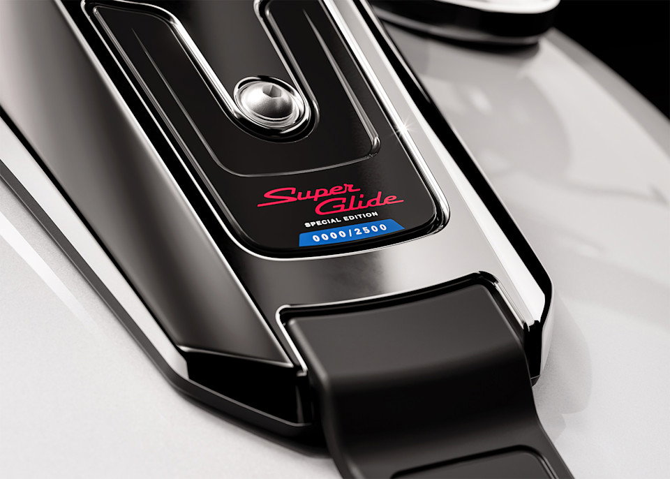 The tank detail of the 2026 Super Glide