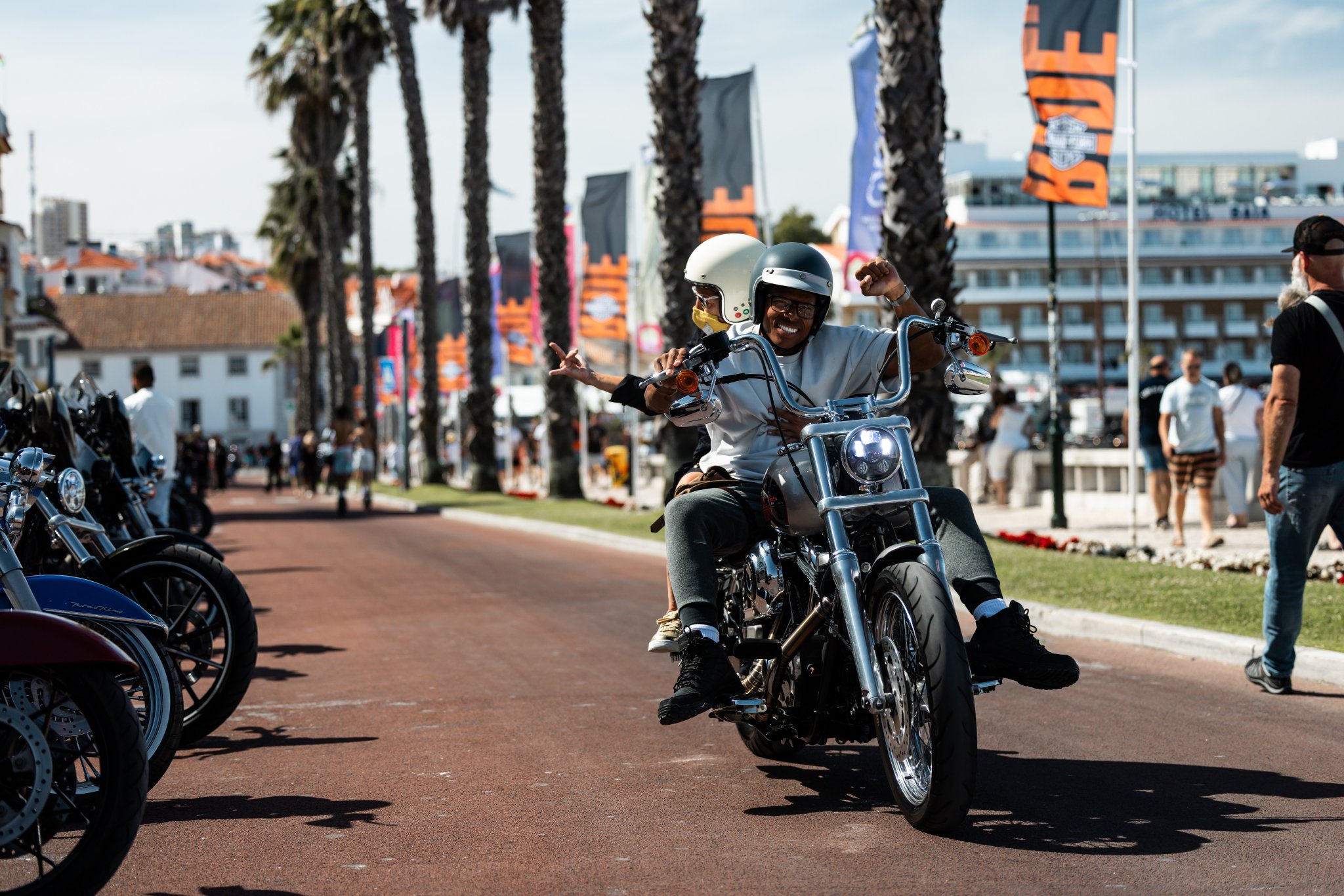 Motorcyclists at the 2026 European H.O.G Rally in Portugal.