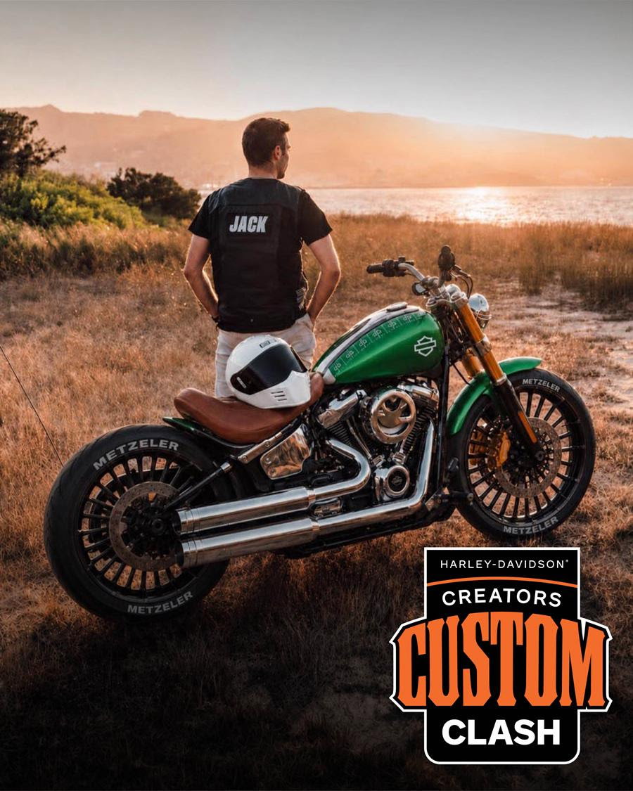 A custom Harley-Davidson