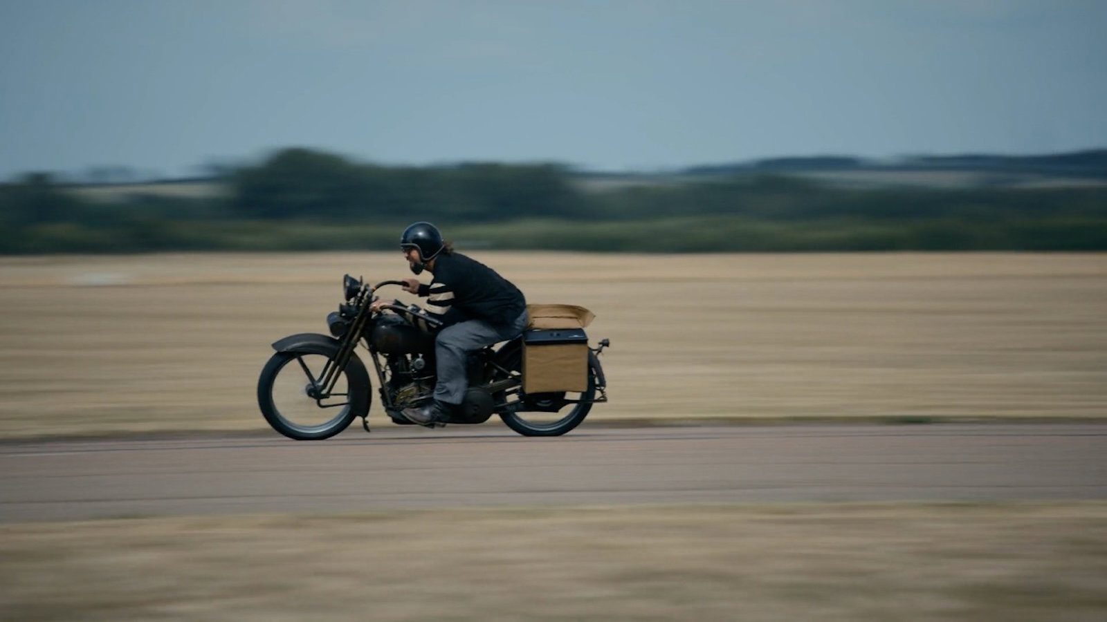 Jason Momoa riding his hybrid Harley-Davidson