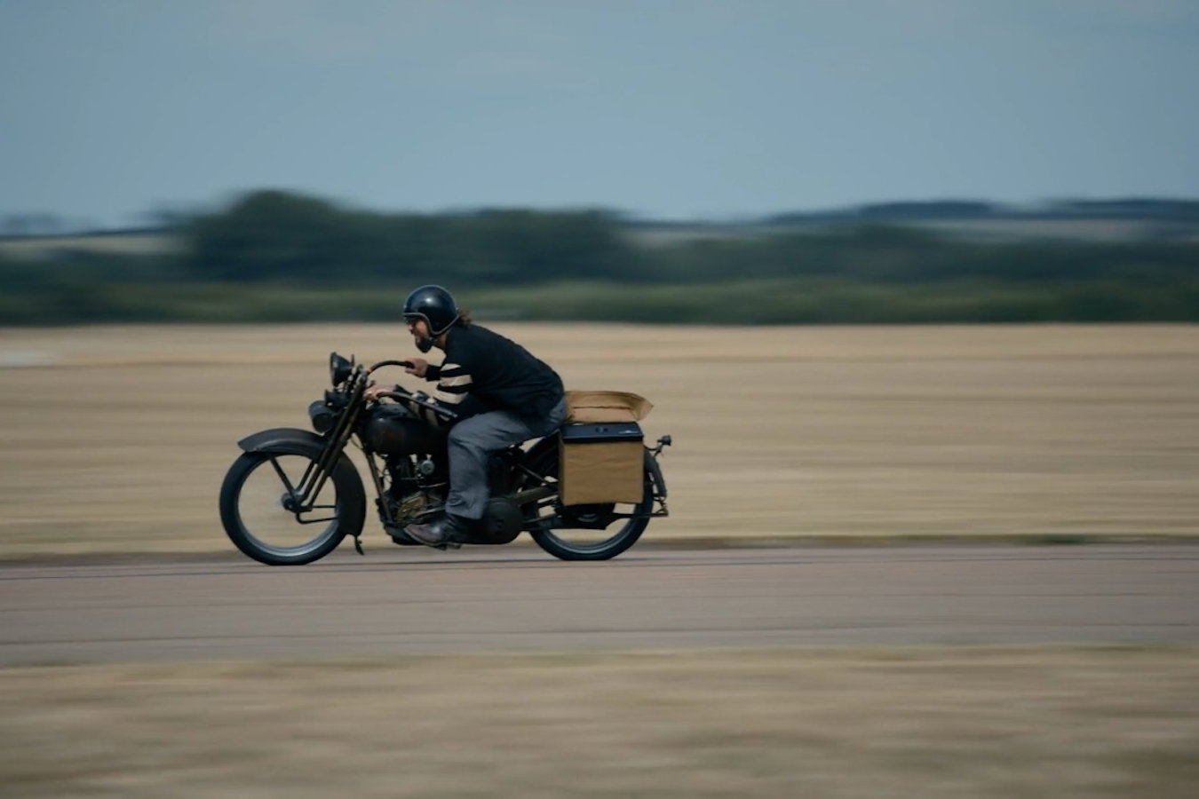 Jason Momoa riding his hybrid Harley-Davidson