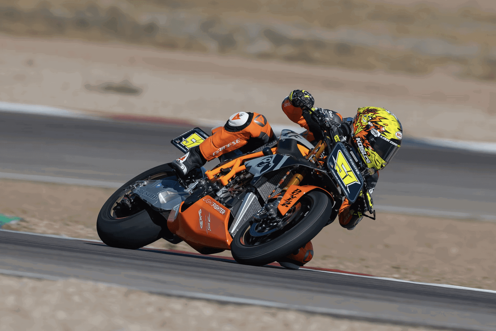 The Lightfighter V3-RH on track