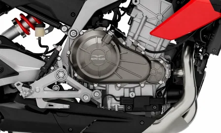 The engine of a motorcycle