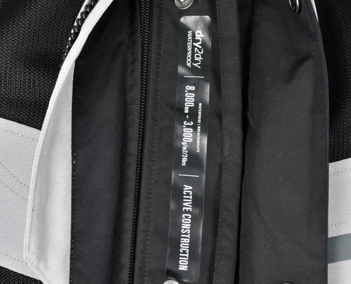 The Dry2Dry liner of the jacket