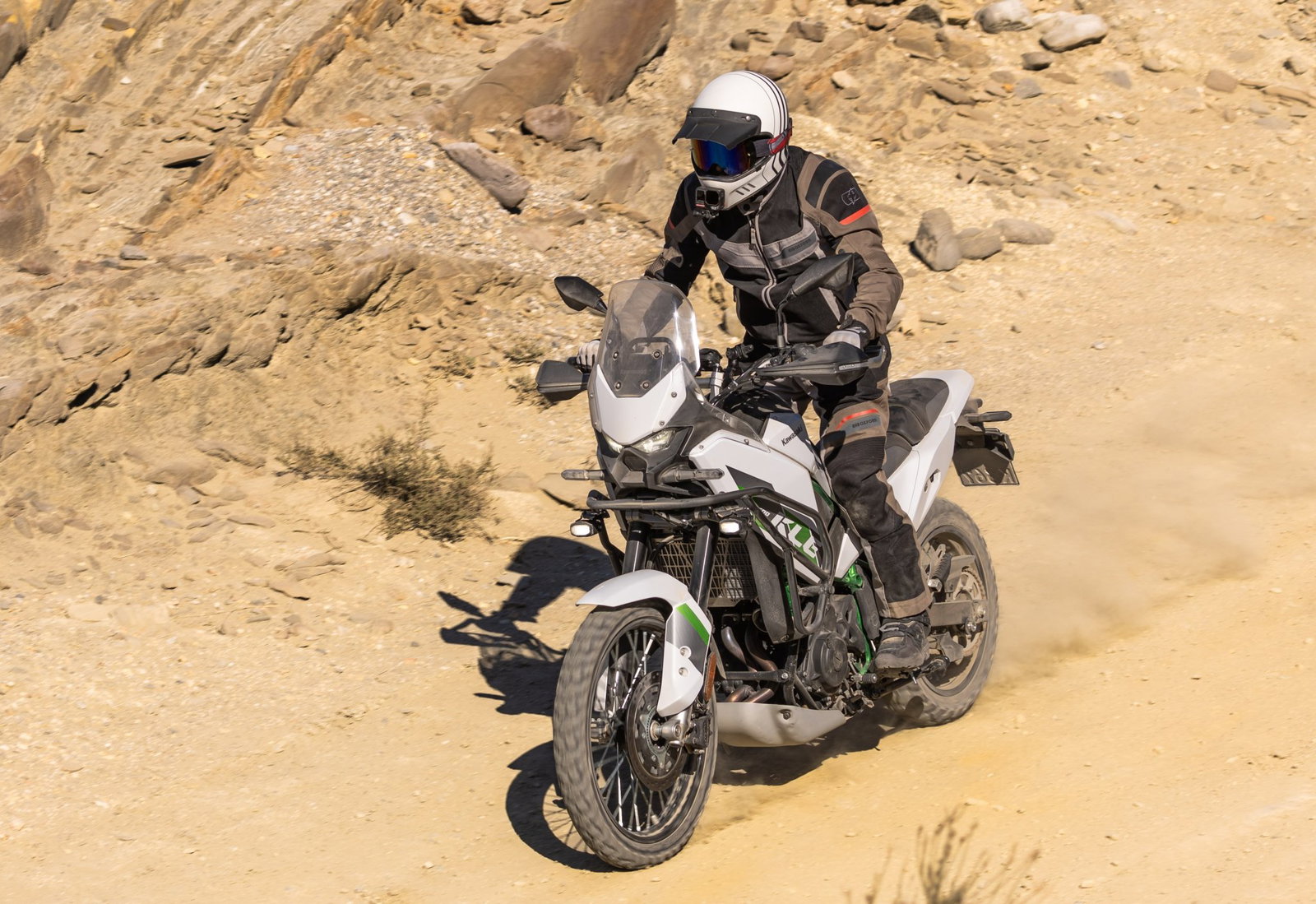 Riding the Kawasaki KLE500 off-road