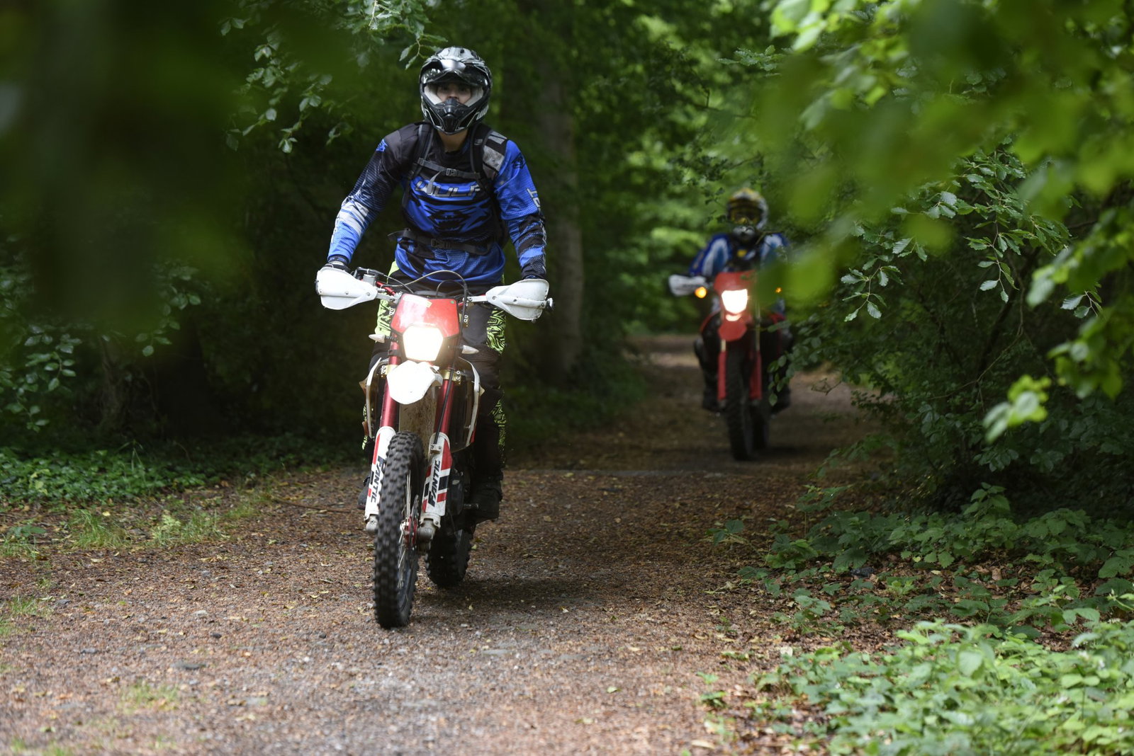 Trail motorcycle riding.